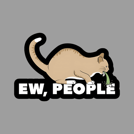 Ew, People Cat puking Sticker - sticckiz.com