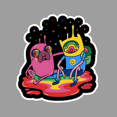 Finn & jake Trippy Sticker - sticckiz.com