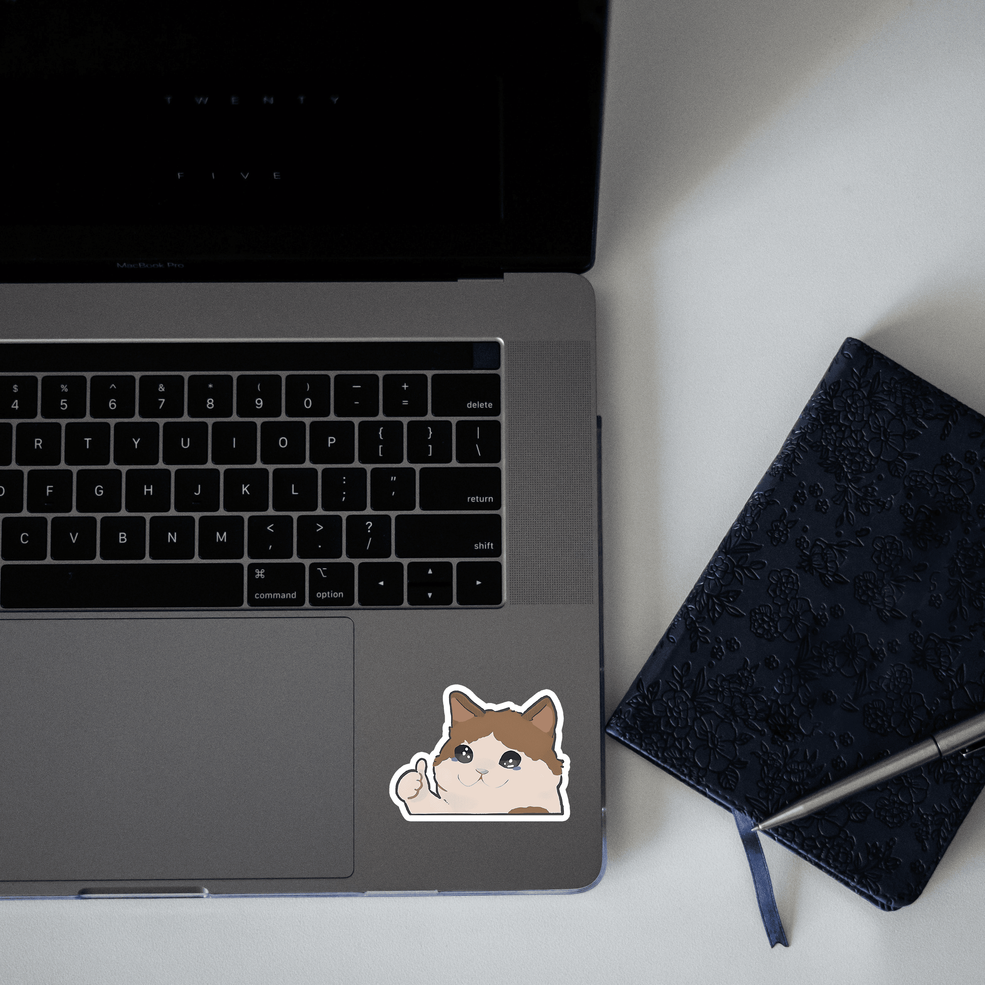 cute Cat crying Sticker - sticckiz.com
