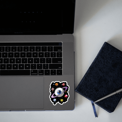 Trippy eyes In Galaxy Sticker - sticckiz.com