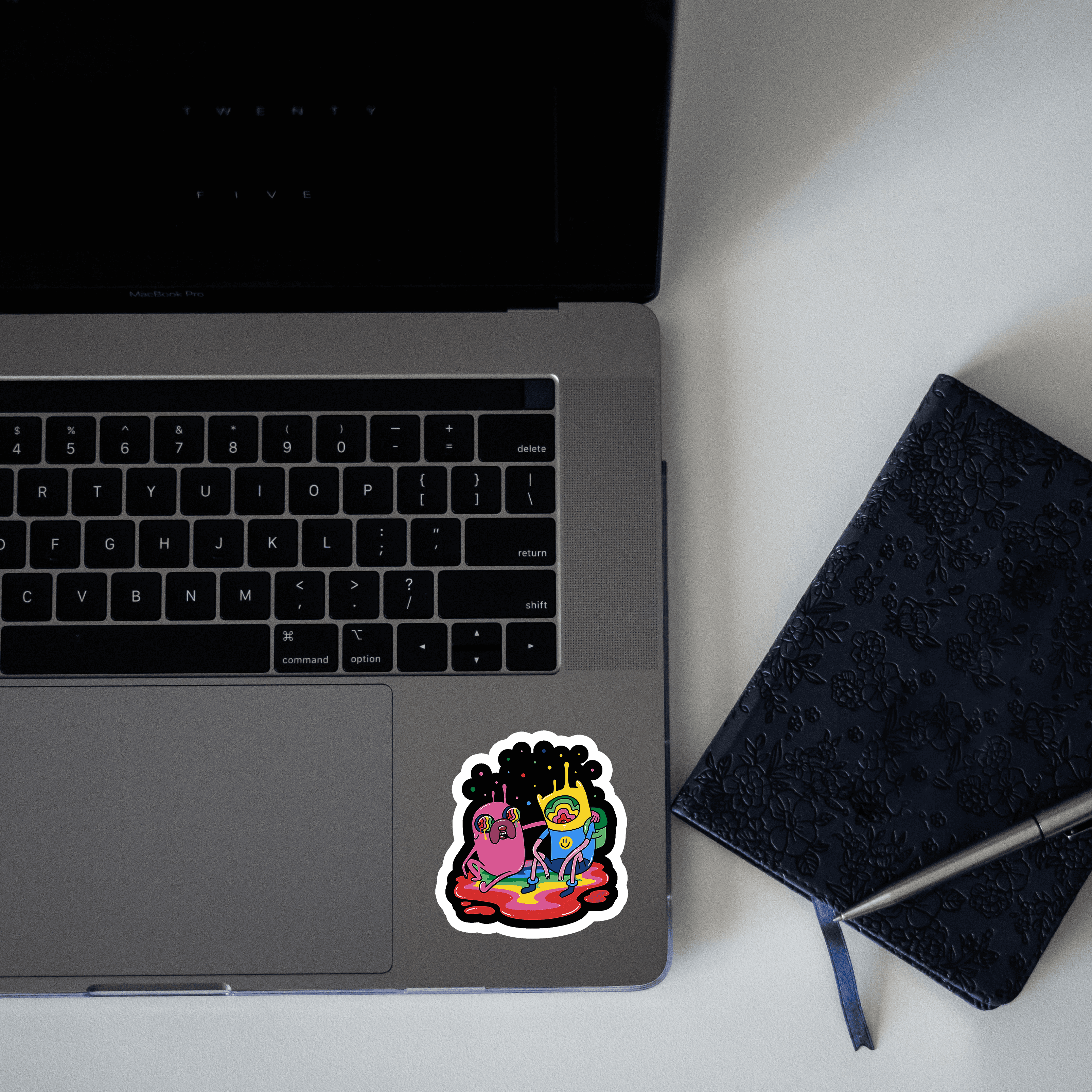 Finn & jake Trippy Sticker - sticckiz.com