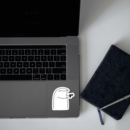 Flork with Gun Sticker - sticckiz.com