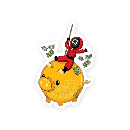 Squid Game Piggie bank Sticker