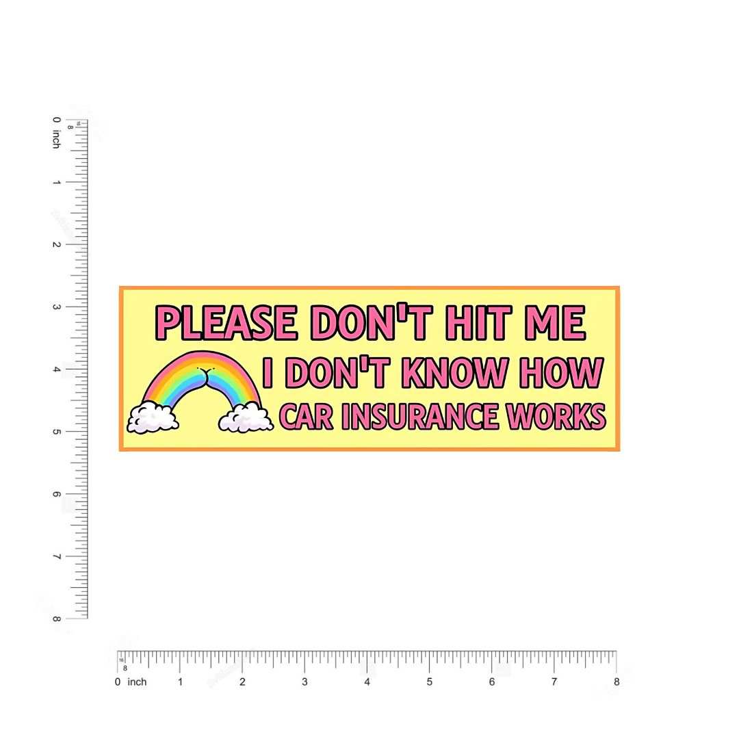 Please Don't Hit Me I Don't Know Sticker - sticckiz.com