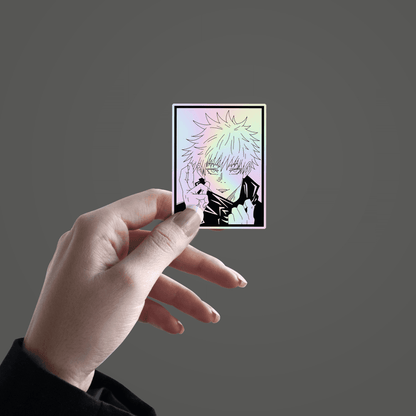 Satoru Gojo Holographic Sticker - sticckiz.com