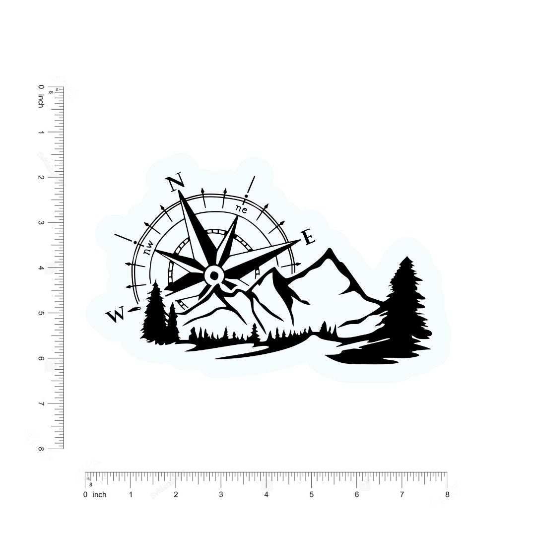 Adventure Compass Sticker - sticckiz.com