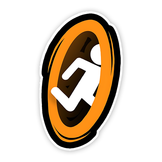 Men Escaping Sticker
