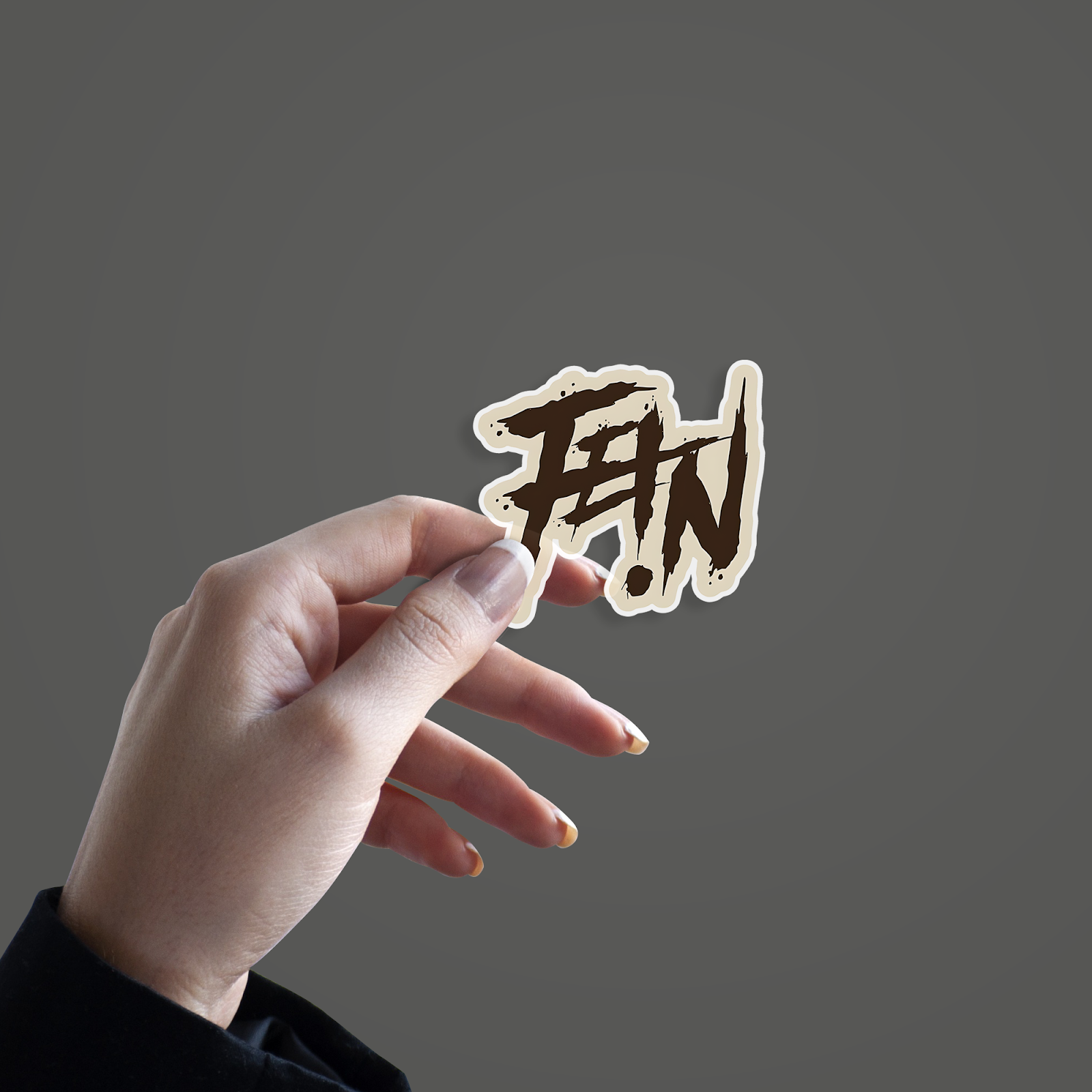 Fein Sticker hand mockup