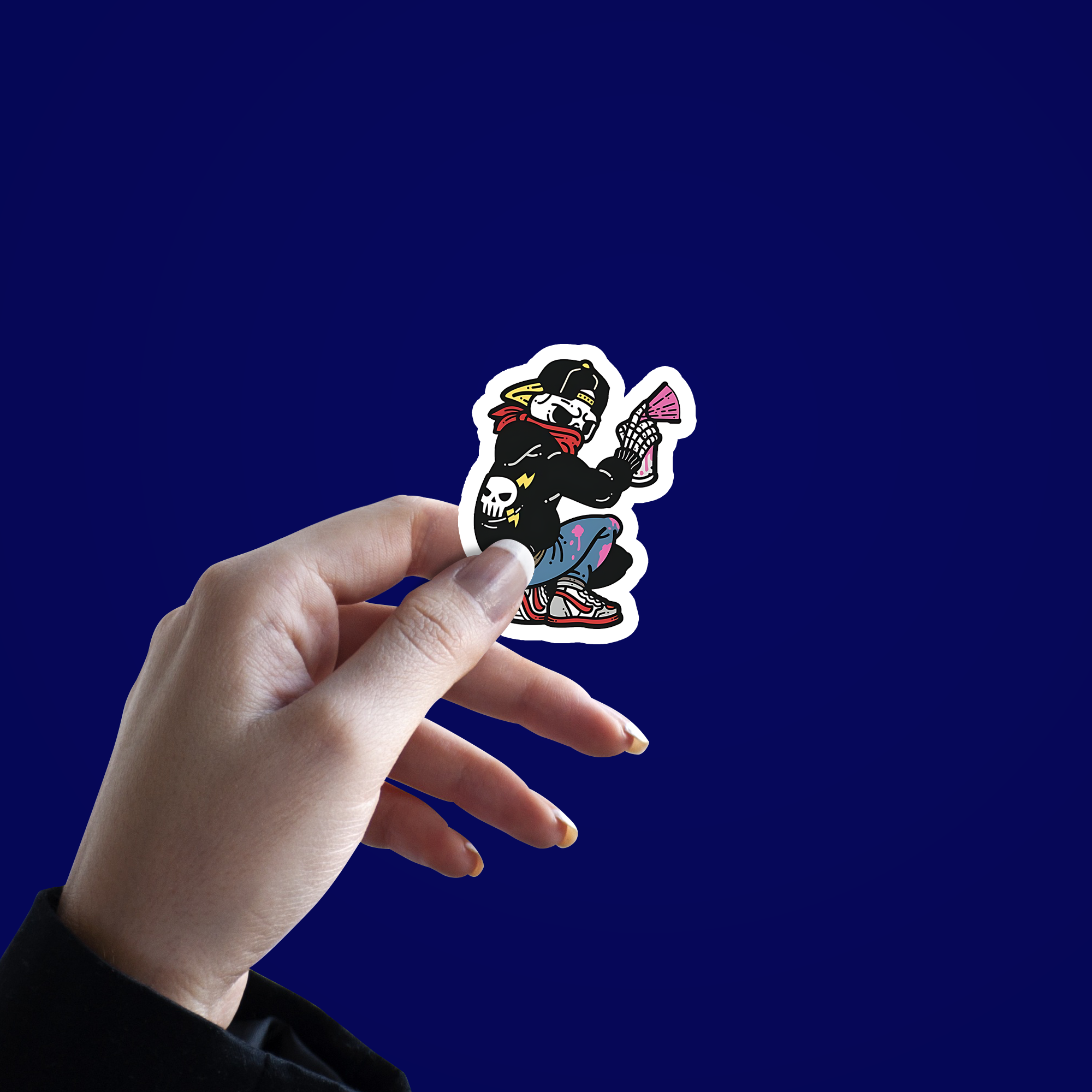 Ghost Doing spray paint Sticker