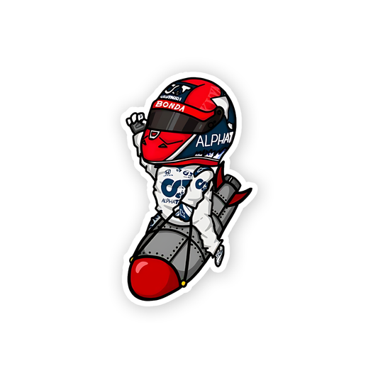 Biker on Rocket Sticker