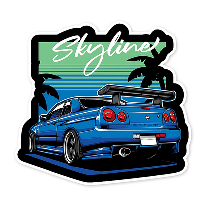 Skyline car Sticker