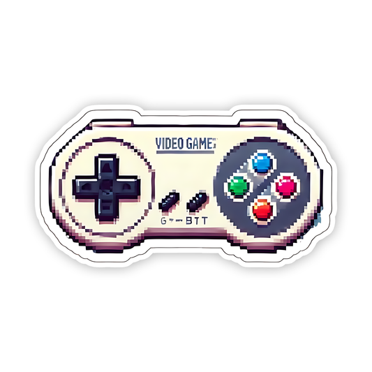 Video Game Console Pixel Sticker