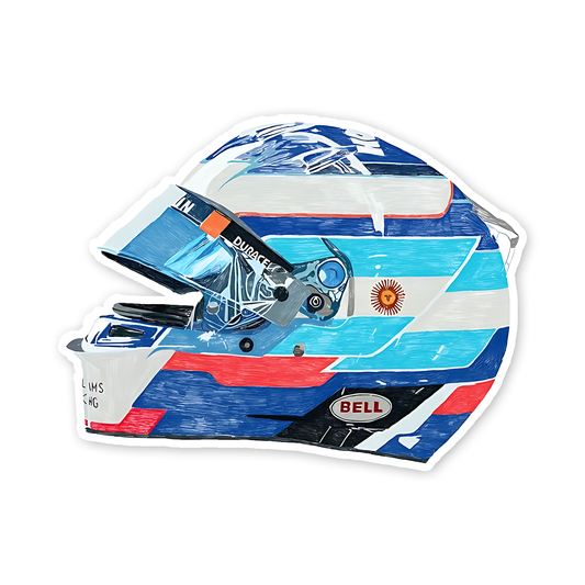 Blue Helmet Sticker