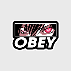retro art obey sticker - sticckiz.com