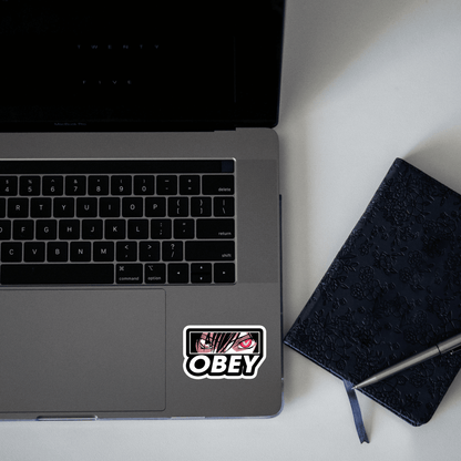 retro art obey sticker - sticckiz.com