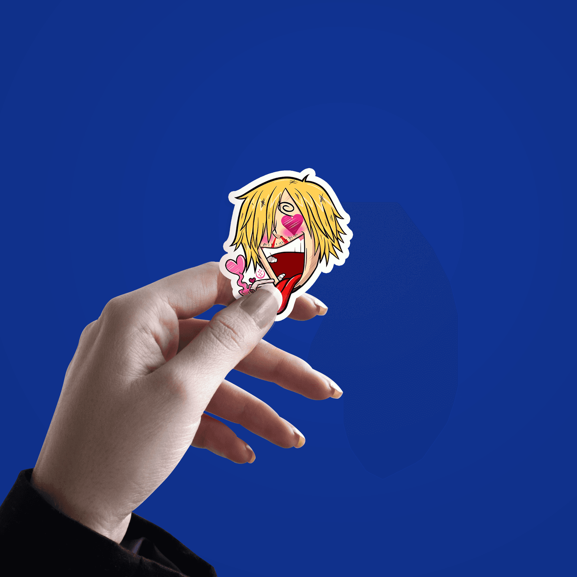 sanji heart eyes sticker - sticckiz.com