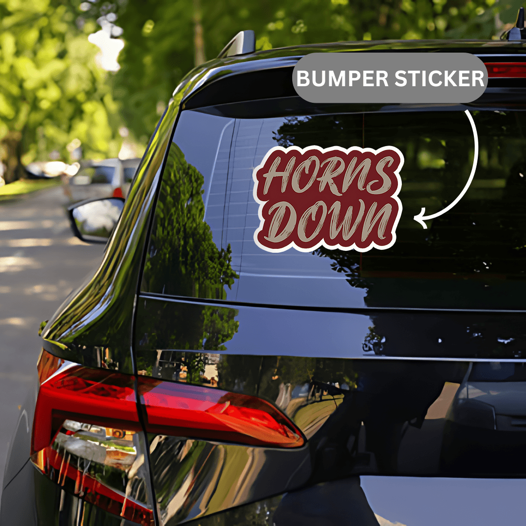 Horns Down Sticker - sticckiz.com