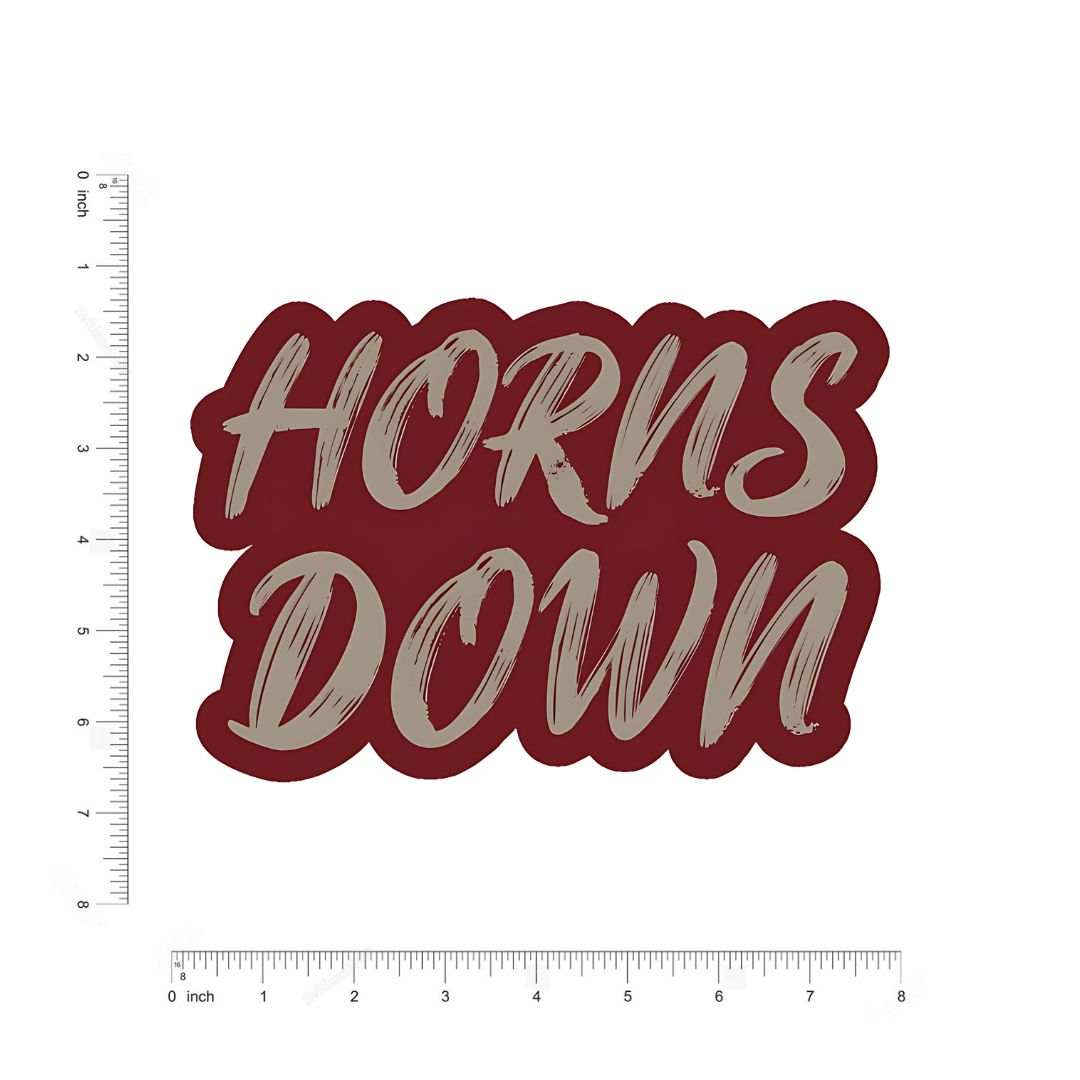 Horns Down Sticker - sticckiz.com