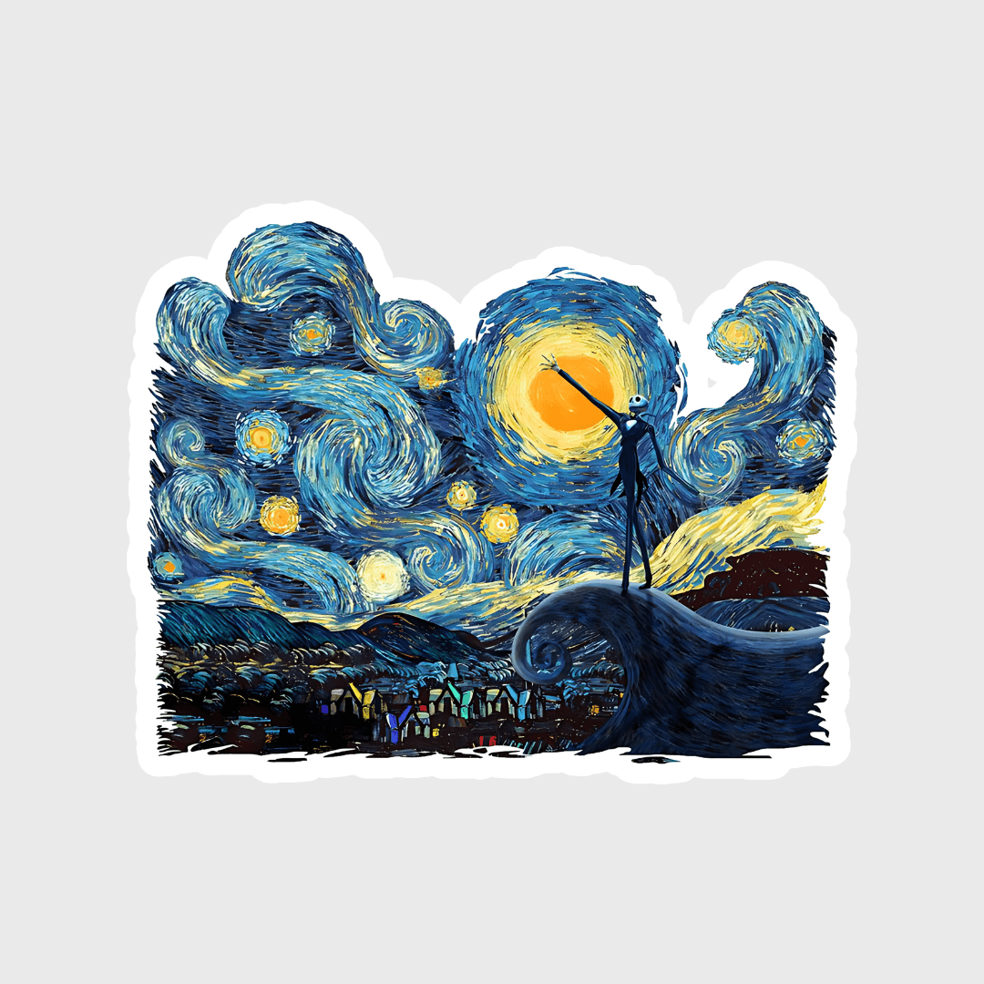scarry night abstract sticker - sticckiz.com