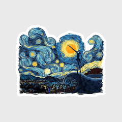 scarry night abstract sticker - sticckiz.com