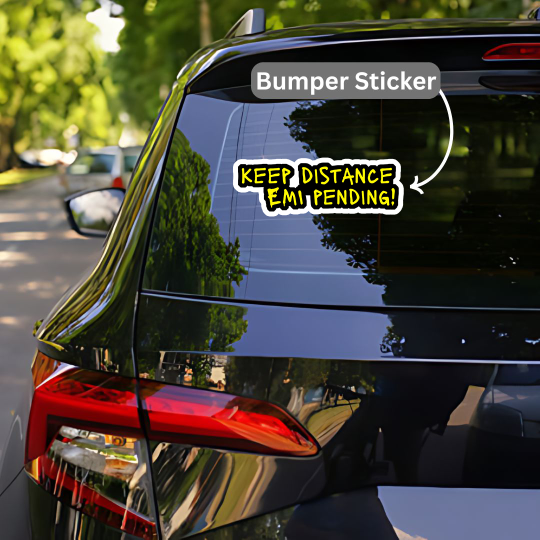 Keep Distance EMI Pending Bumper Sticker