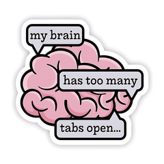Pink Brain Sticker - sticckiz.com