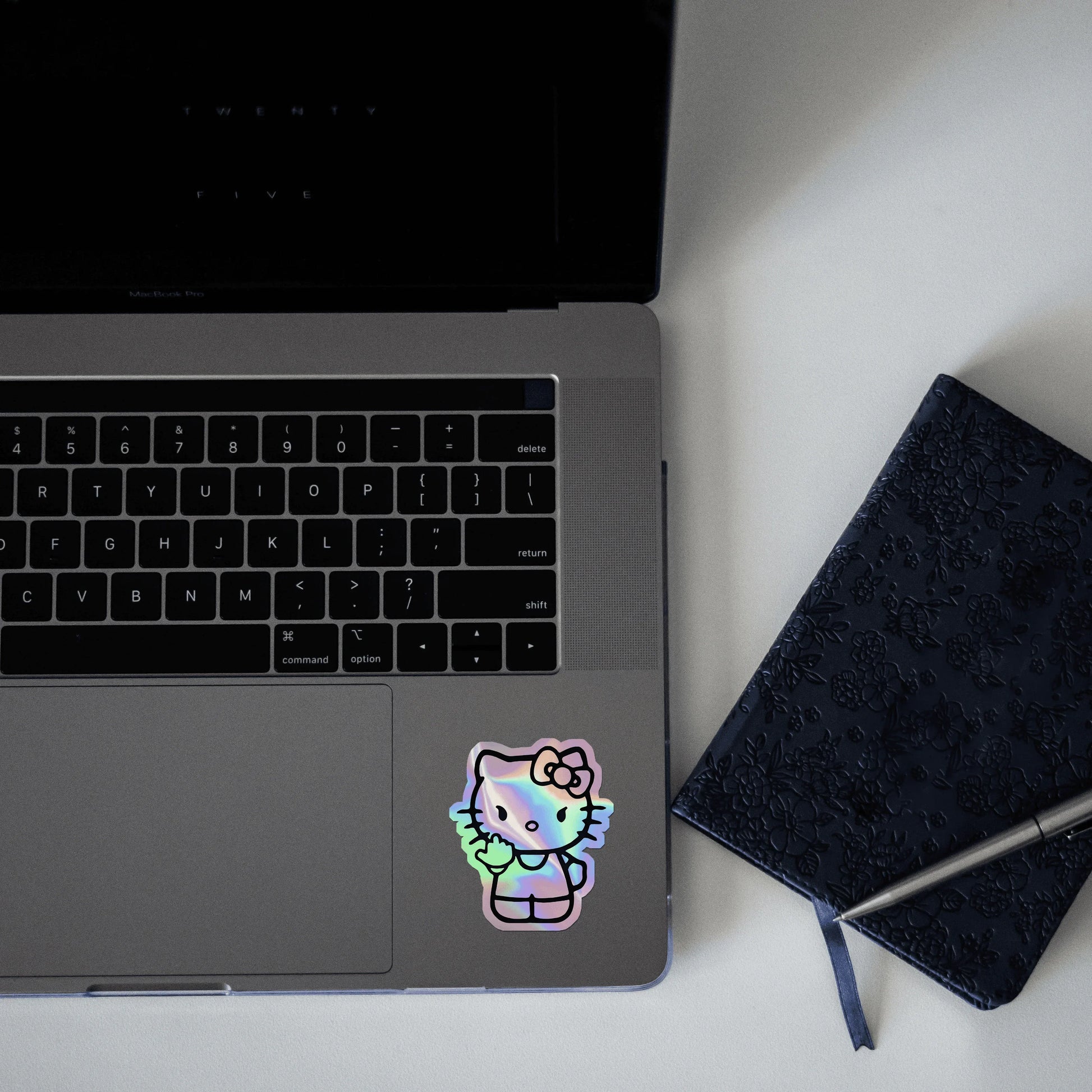 Angry Kitty Holographic Sticker - sticckiz.com