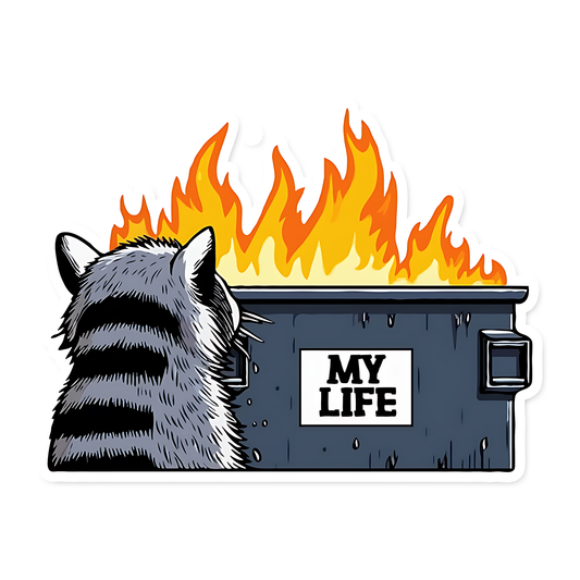 My life burning Sticker