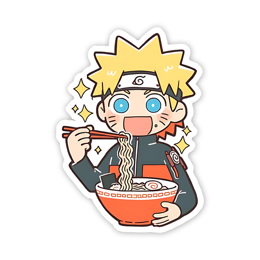 Naruto Eating Ramen Sticker