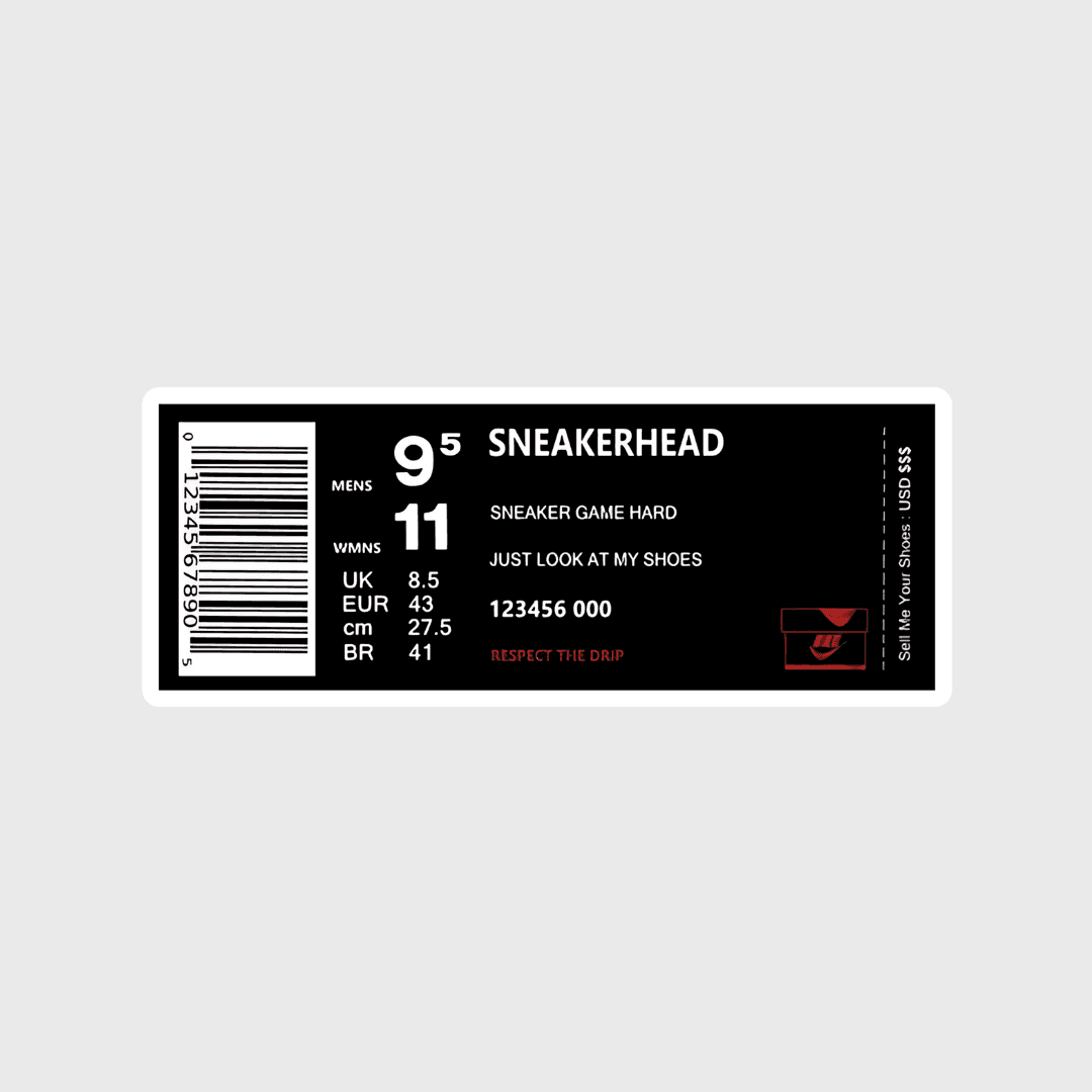 sneakerhead card sticker - sticckiz.com