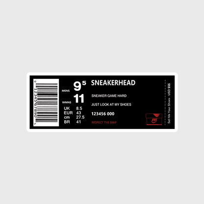 sneakerhead card sticker - sticckiz.com