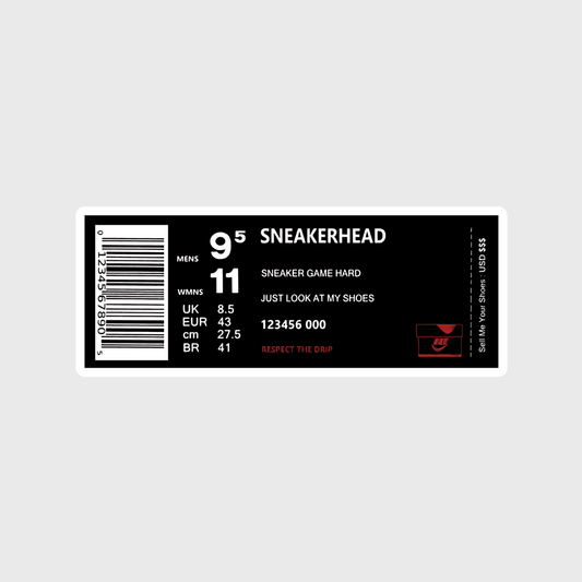 sneakerhead card sticker - sticckiz.com