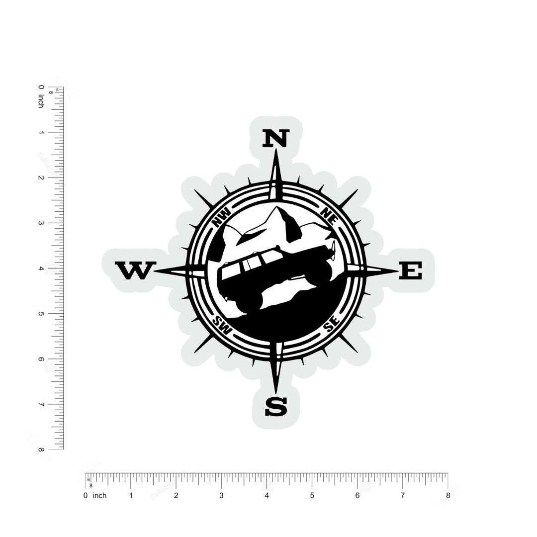 Compass Sticker - sticckiz.com