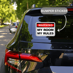 Warning,My Room,MyRules Sticker - sticckiz.com