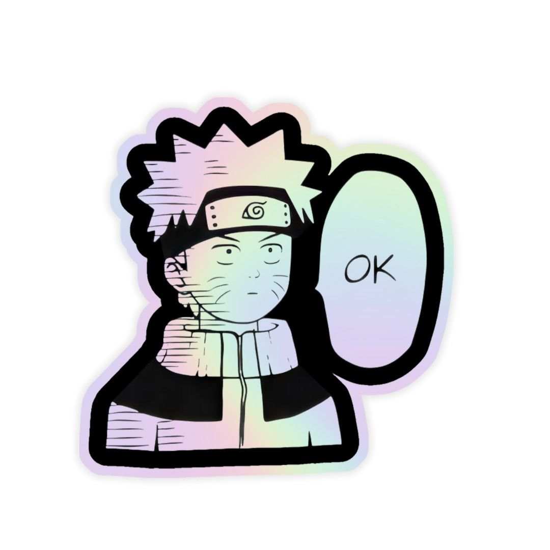 Funny Naruto Holographic Sticker - sticckiz.com