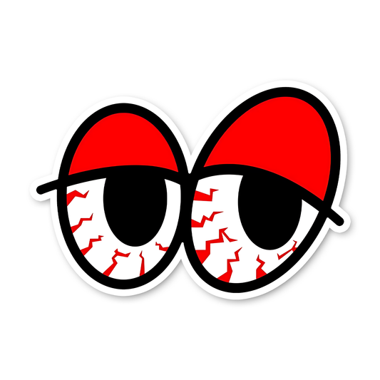 Cartoon Sleepy Eyes Sticker