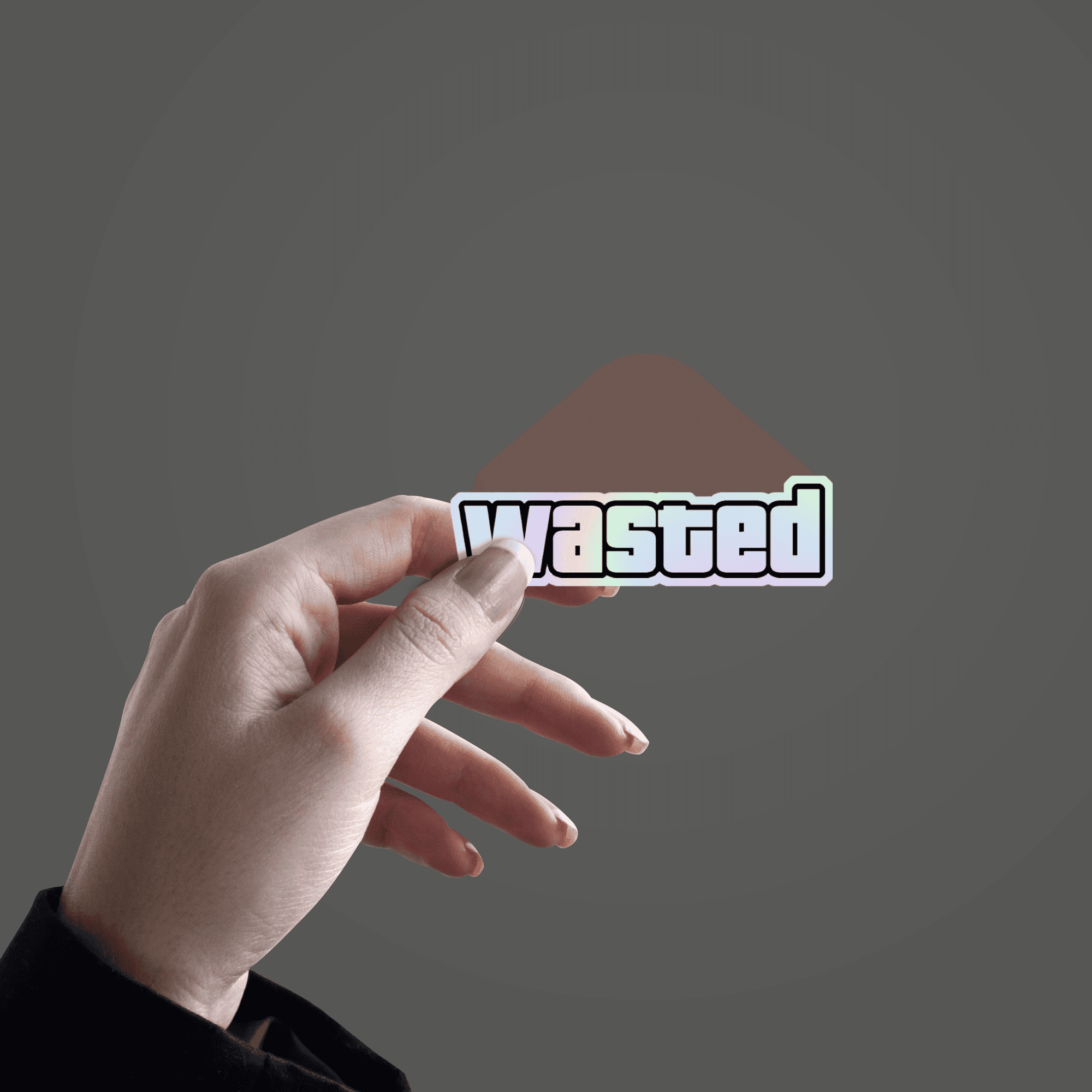 Wasted Holographic Sticker