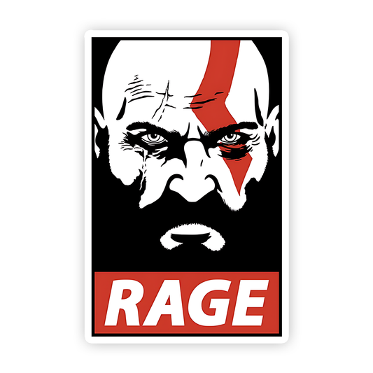 Kratos in Rage Mode Sticker