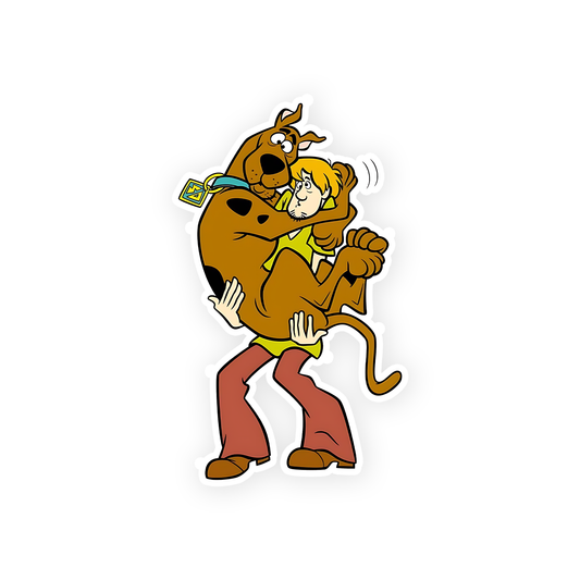 Scared Scooby and Shaggy car Decal Sticker