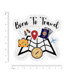 born to travel bumper sticker - sticckiz.com