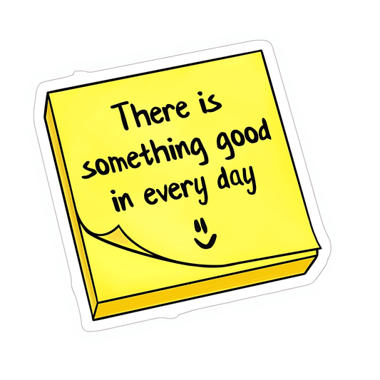 Positive Thought Yellow sticky note Sticker - sticckiz.com