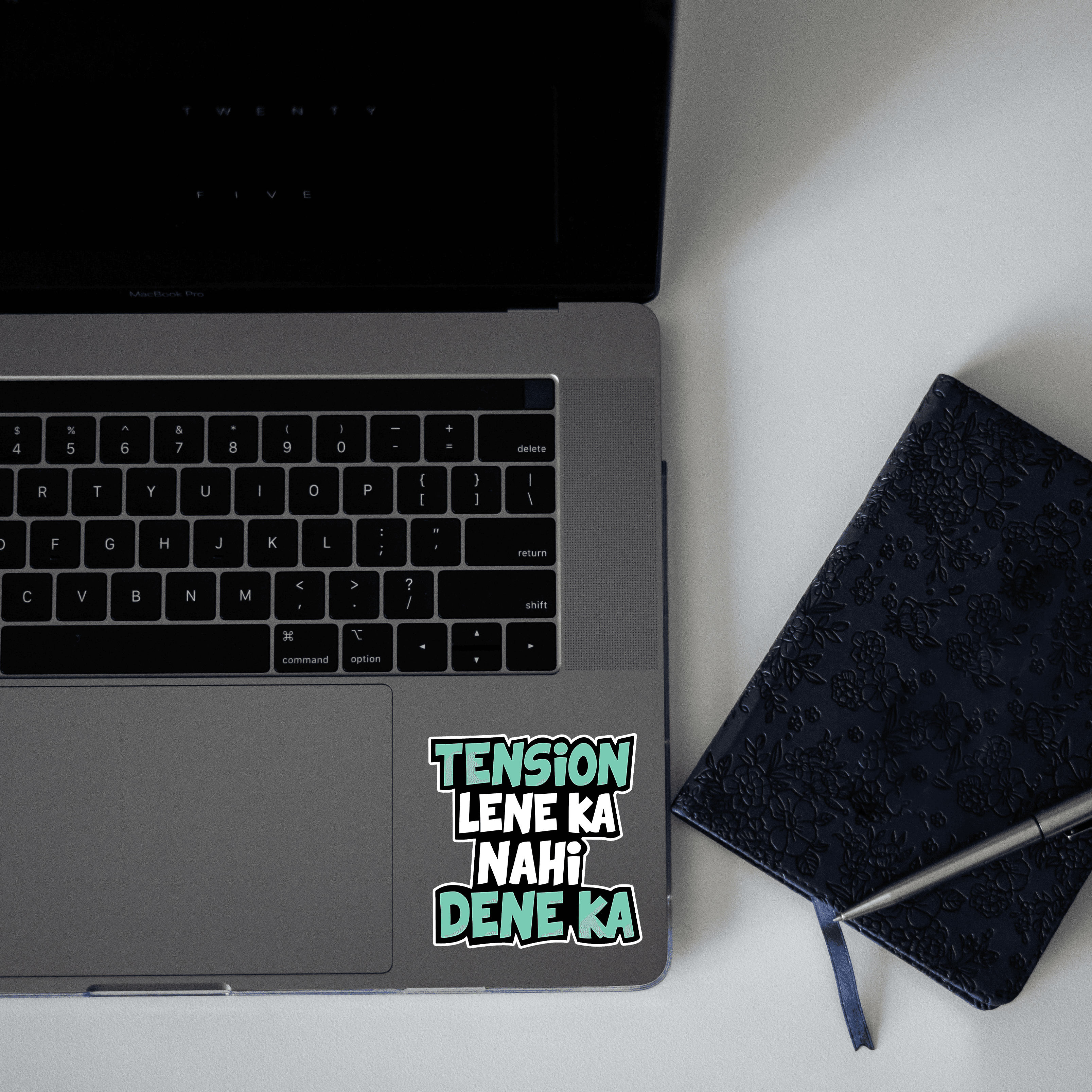 Tension lene ka nahi Dene ka Sticker - sticckiz.com