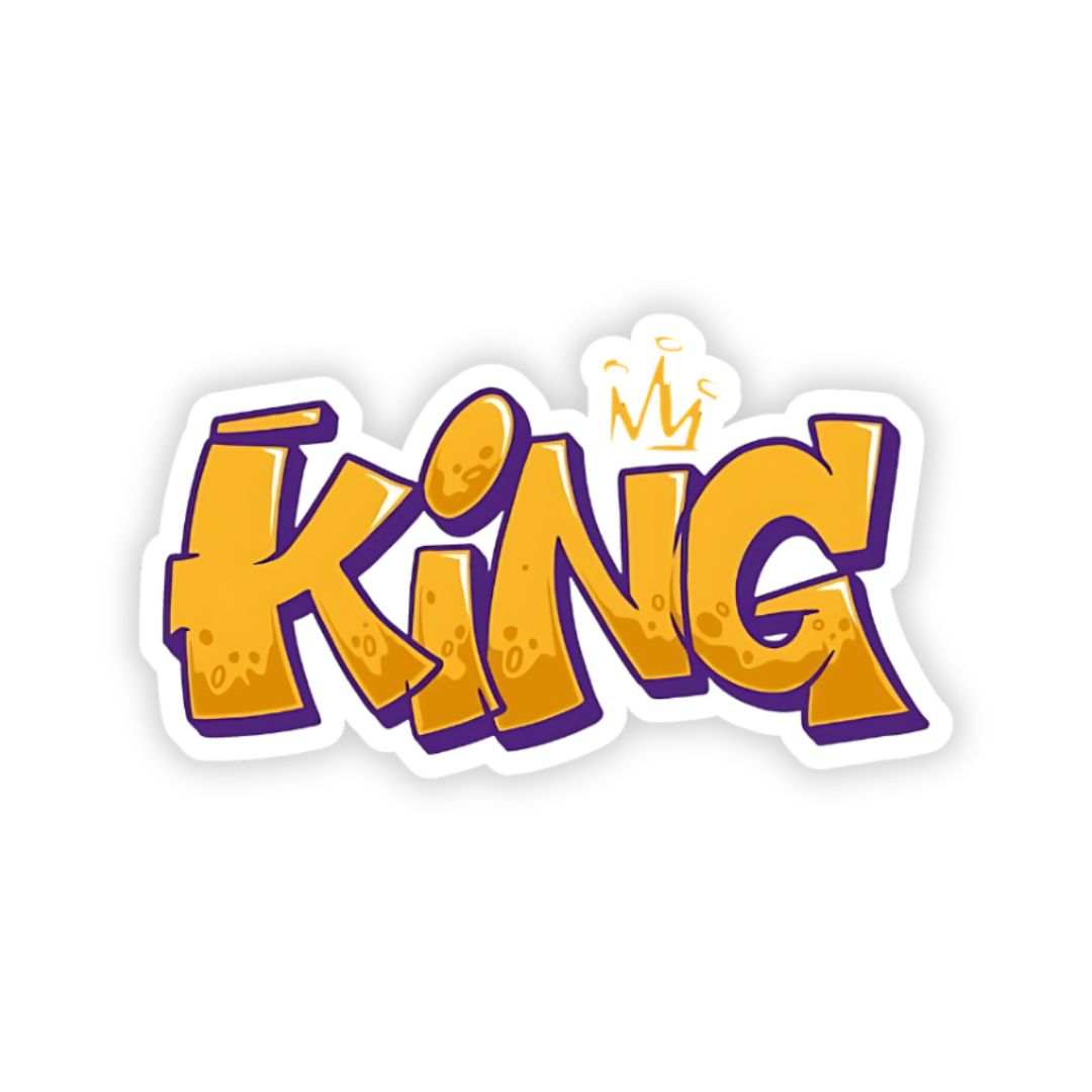 king bumper sticker - sticckiz.com