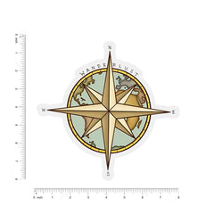 Wanderlust Compass Sticker - sticckiz.com
