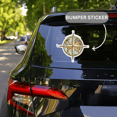 Wanderlust Compass Sticker - sticckiz.com