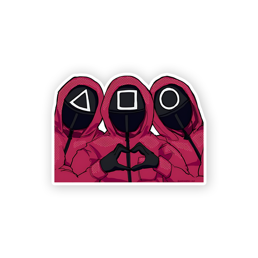 Squid Game all Staff Cute sticker – sticckiz.com
