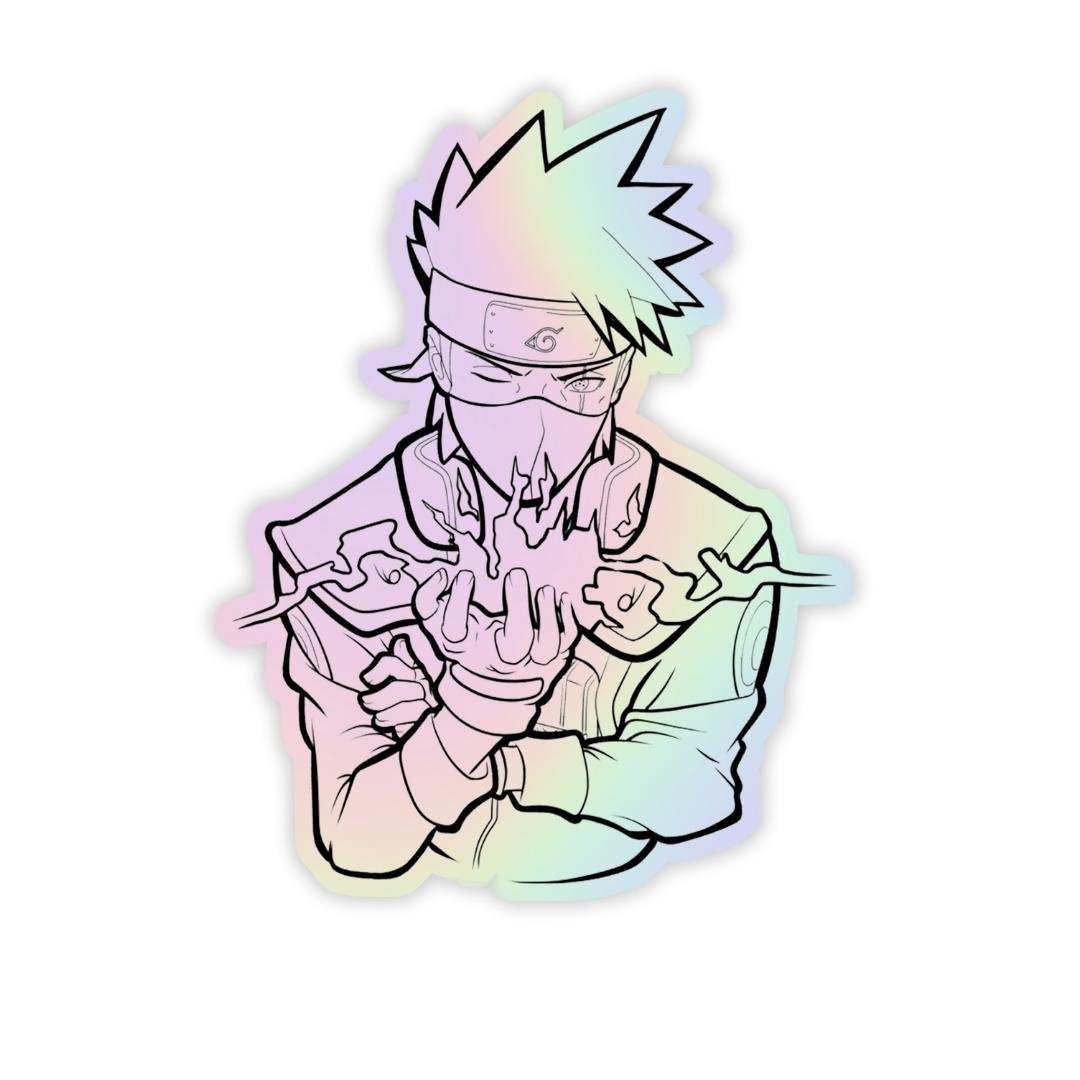 Kakashi Hatake v3 Holographic Sticker - sticckiz.com