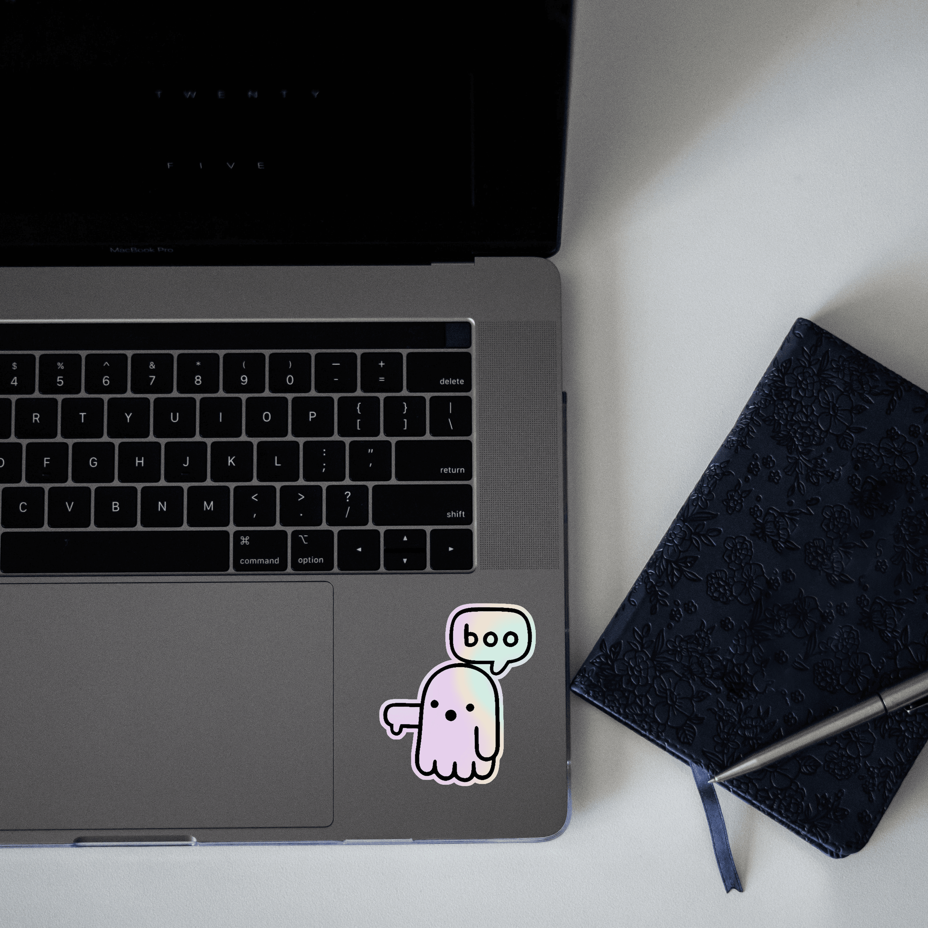 Boo Holographic Sticker - sticckiz.com