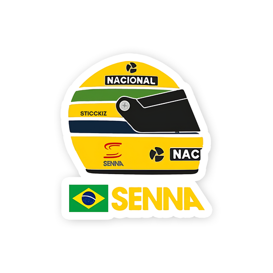 Senna helmet Sticker