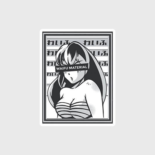 waifu material sticker - sticckiz.com